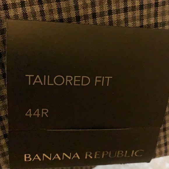 Men’s Blazer Size 44 Banana Republic Checked 100% Cotton Plaid NWT - Picture 4 of 17